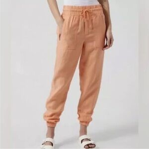 ATHLETA Cabo Linen Jogger Pants Light Peach Casual Activewear Outdoor Women’s 2
